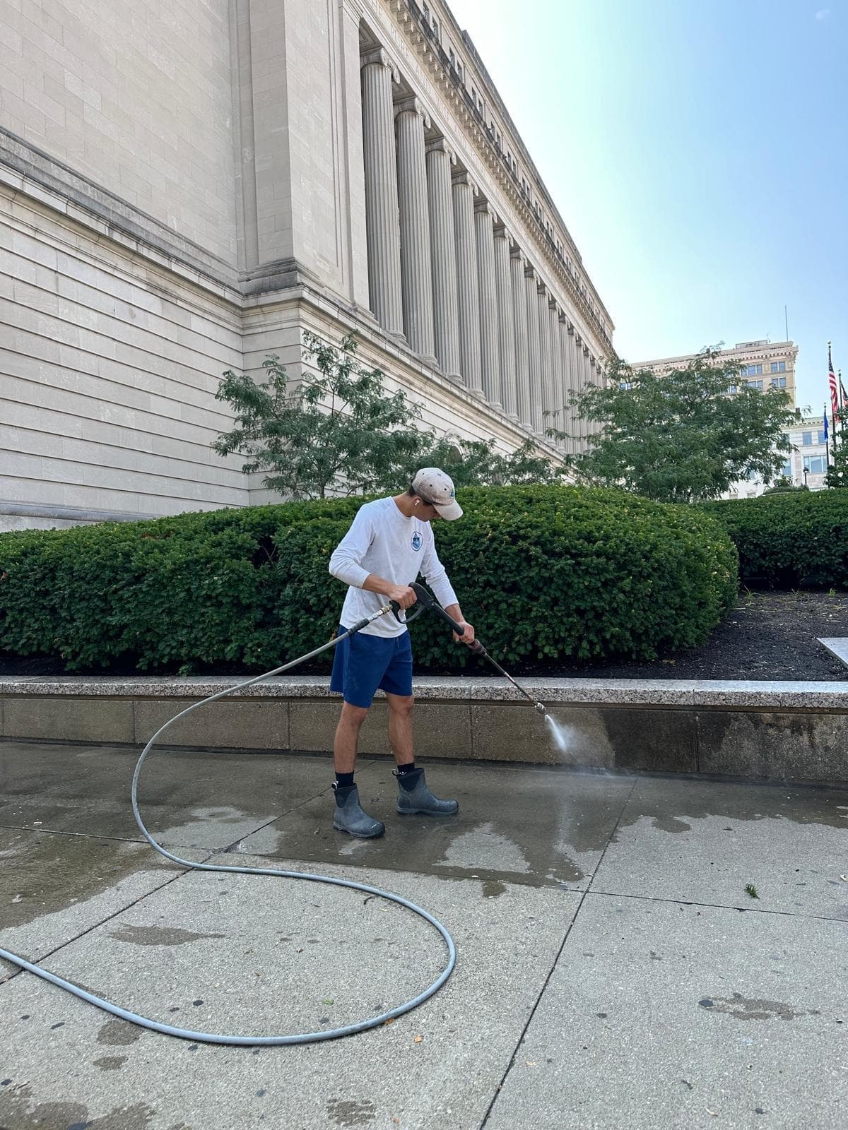 Building washing process