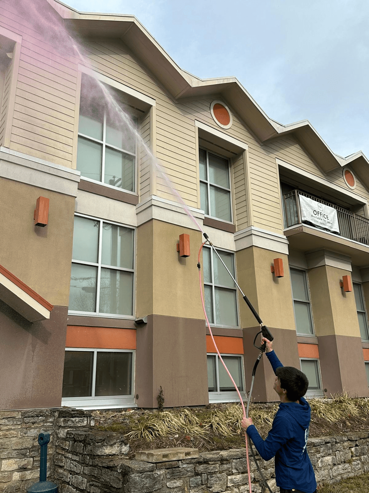 Building washing process